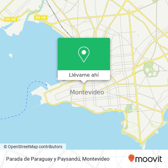 Mapa de Parada de Paraguay y Paysandú