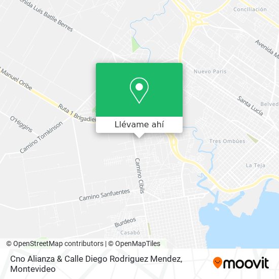 Mapa de Cno Alianza & Calle Diego Rodriguez Mendez