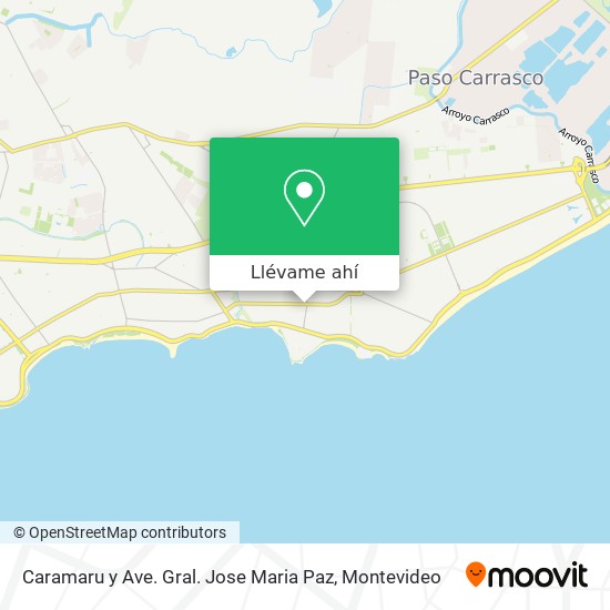 Mapa de Caramaru y Ave. Gral. Jose Maria Paz