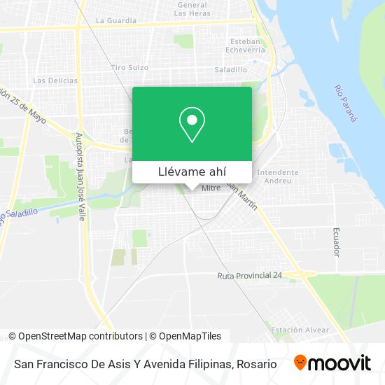 Mapa de San Francisco De Asis Y Avenida Filipinas