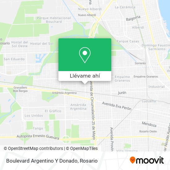 Mapa de Boulevard Argentino Y Donado