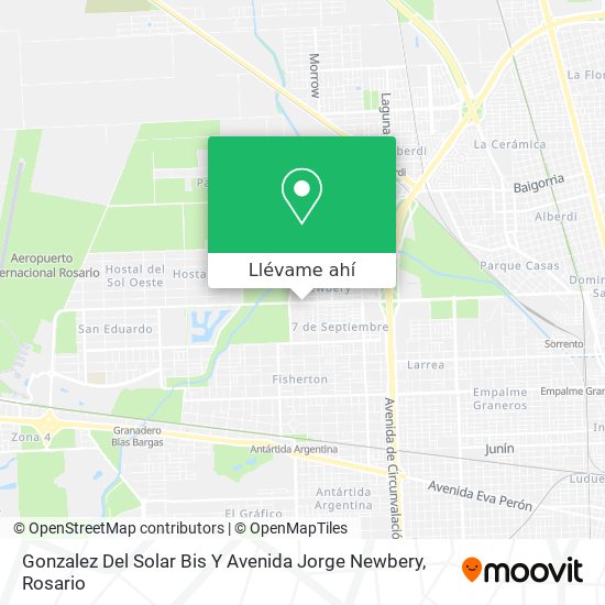 Mapa de Gonzalez Del Solar Bis Y Avenida Jorge Newbery