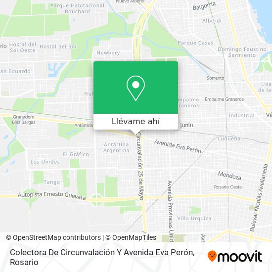 Mapa de Colectora De Circunvalación Y Avenida Eva Perón