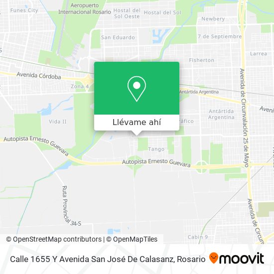 Mapa de Calle 1655 Y Avenida San José De Calasanz