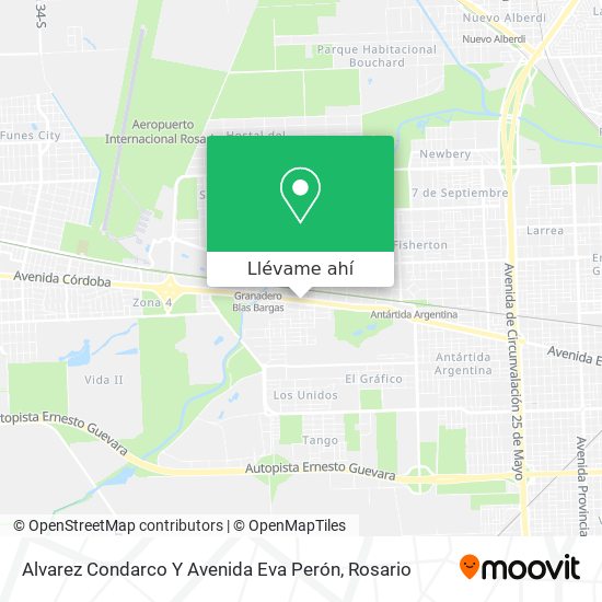 Mapa de Alvarez Condarco Y Avenida Eva Perón
