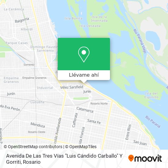 Mapa de Avenida De Las Tres Vías "Luis Cándido Carballo" Y Gorriti
