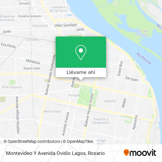 Mapa de Montevideo Y Avenida Ovidio Lagos