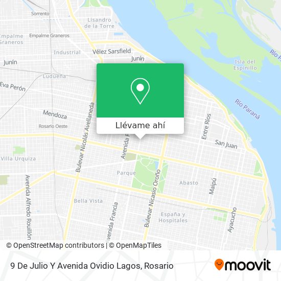 Mapa de 9 De Julio Y Avenida Ovidio Lagos