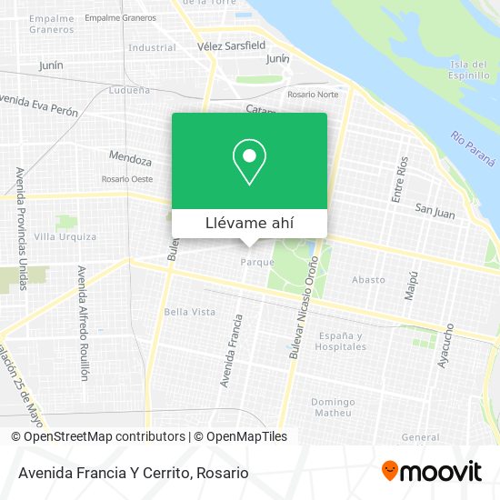 Mapa de Avenida Francia Y Cerrito
