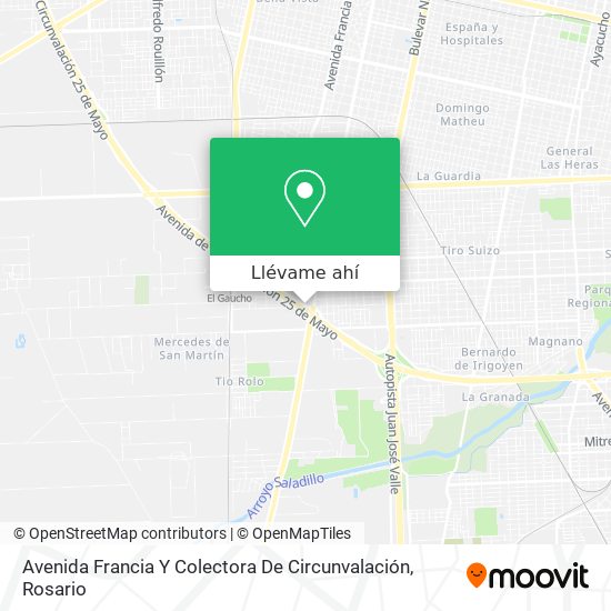 Mapa de Avenida Francia Y Colectora De Circunvalación
