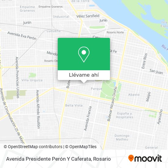 Mapa de Avenida Presidente Perón Y Caferata