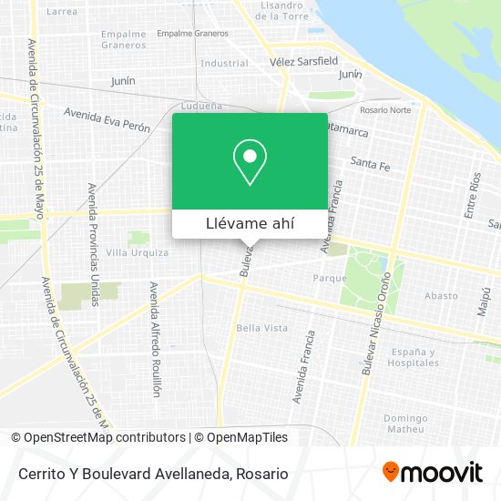 Mapa de Cerrito Y Boulevard Avellaneda