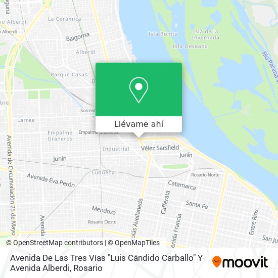 Mapa de Avenida De Las Tres Vías "Luis Cándido Carballo" Y Avenida Alberdi
