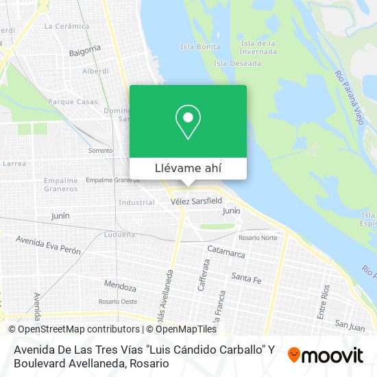 Mapa de Avenida De Las Tres Vías "Luis Cándido Carballo" Y Boulevard Avellaneda