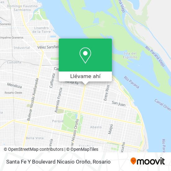Mapa de Santa Fe Y Boulevard Nicasio Oroño