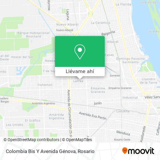 Mapa de Colombia Bis Y Avenida Génova