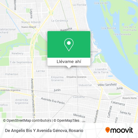 Mapa de De Angelis Bis Y Avenida Génova