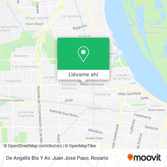 Mapa de De Angelis Bis Y Av. Juan José Paso