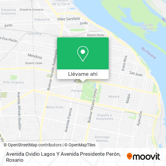 Mapa de Avenida Ovidio Lagos Y Avenida Presidente Perón
