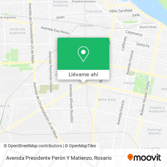 Mapa de Avenida Presidente Perón Y Matienzo