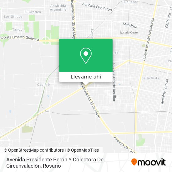 Mapa de Avenida Presidente Perón Y Colectora De Circunvalación