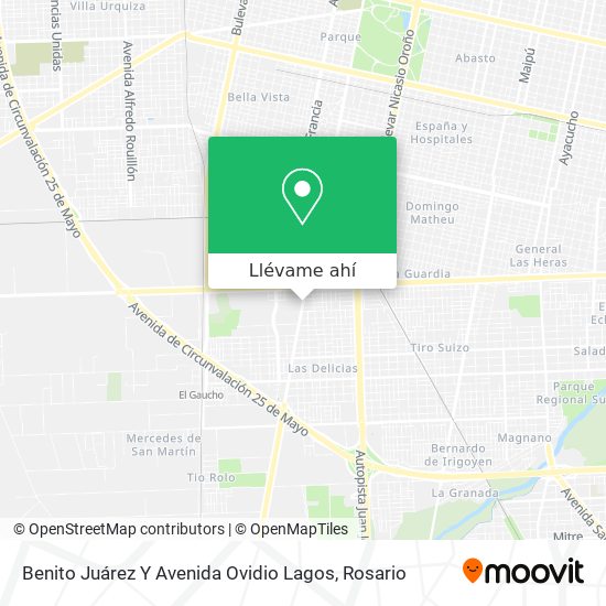 Mapa de Benito Juárez Y Avenida Ovidio Lagos