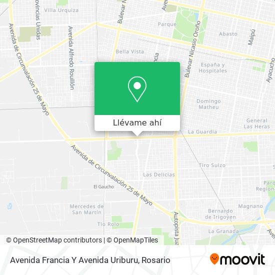 Mapa de Avenida Francia Y Avenida Uriburu