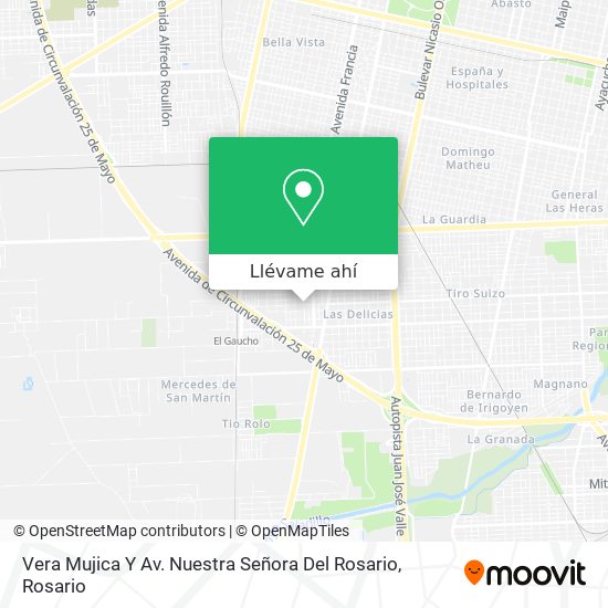Mapa de Vera Mujica Y Av. Nuestra Señora Del Rosario