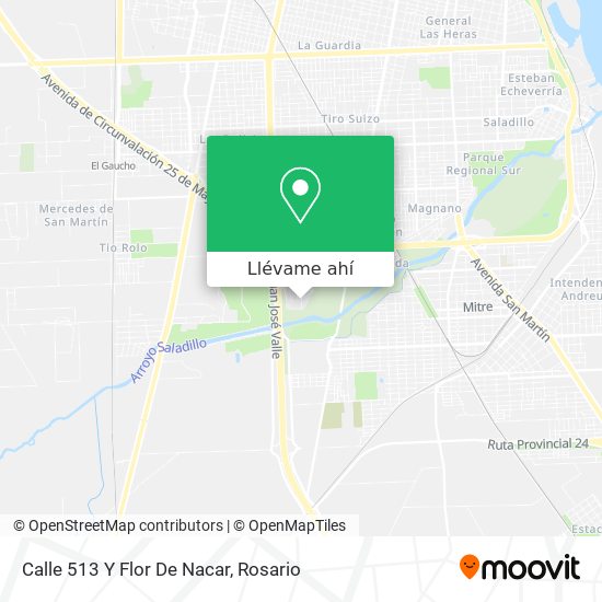 Mapa de Calle 513 Y Flor De Nacar