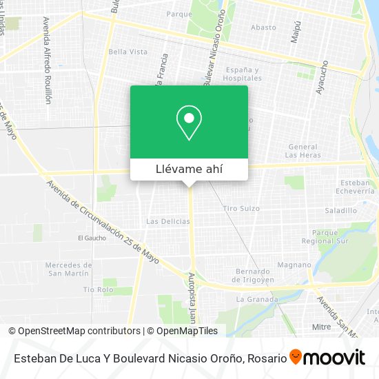 Mapa de Esteban De Luca Y Boulevard Nicasio Oroño