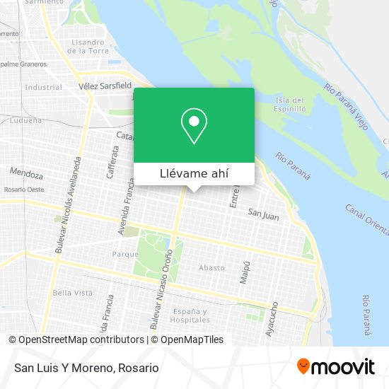 Mapa de San Luis Y Moreno