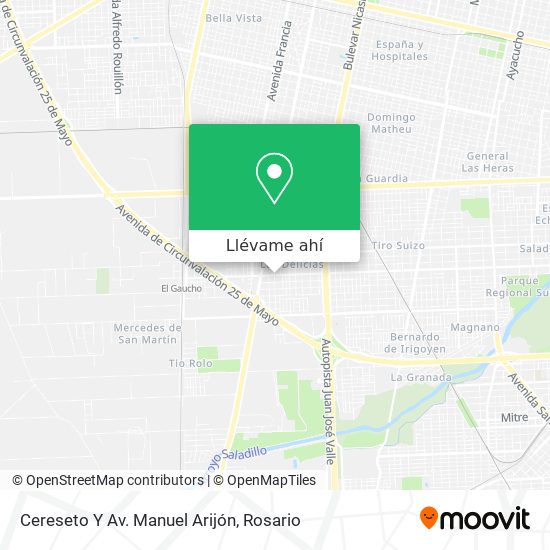 Mapa de Cereseto Y Av. Manuel Arijón