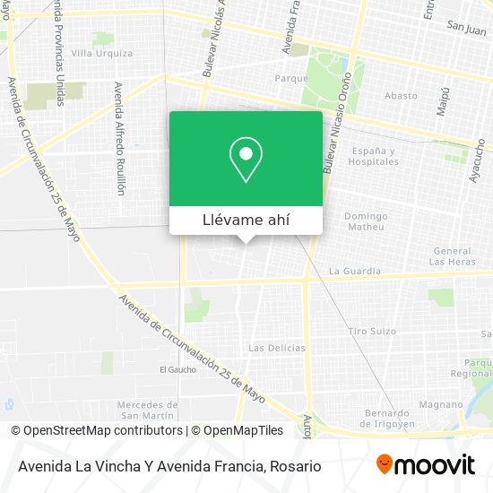 Mapa de Avenida La Vincha Y Avenida Francia