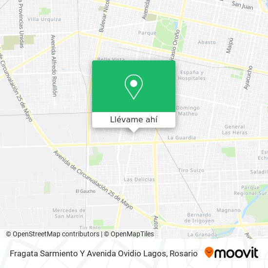 Mapa de Fragata Sarmiento Y Avenida Ovidio Lagos
