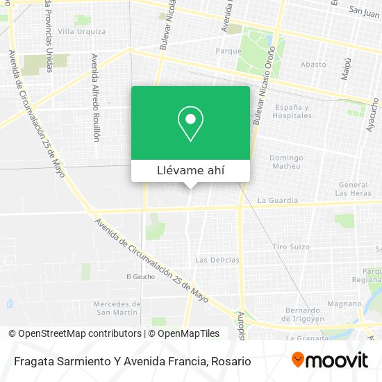 Mapa de Fragata Sarmiento Y Avenida Francia