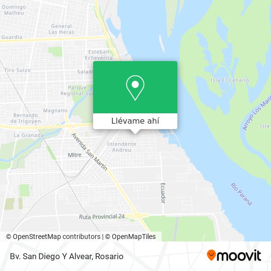 Mapa de Bv. San Diego Y Alvear