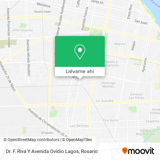 Mapa de Dr. F. Riva Y Avenida Ovidio Lagos