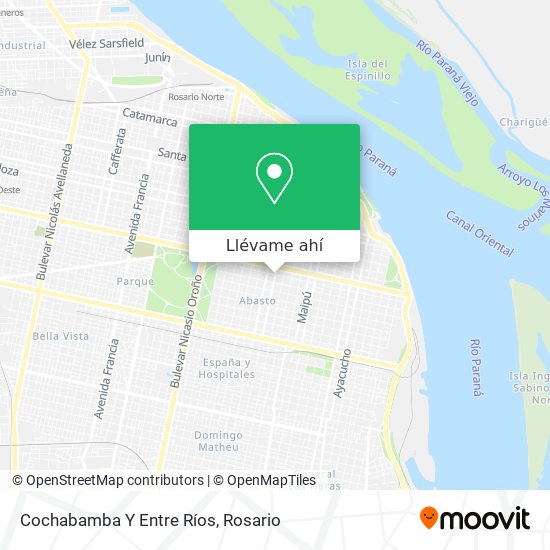 Mapa de Cochabamba Y Entre Ríos