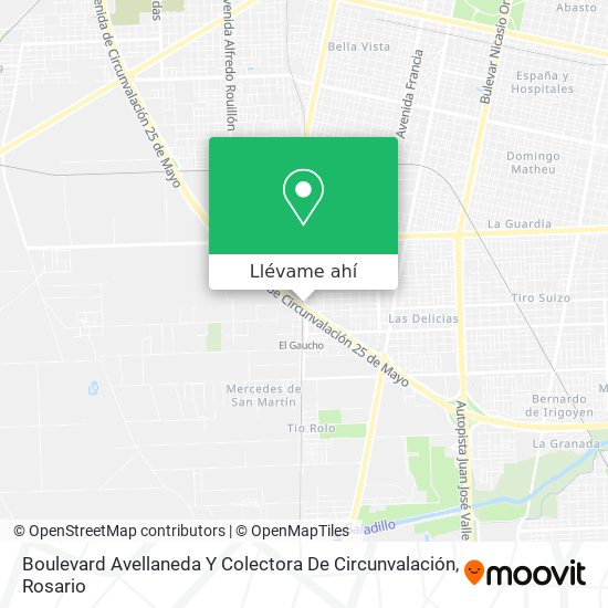 Mapa de Boulevard Avellaneda Y Colectora De Circunvalación