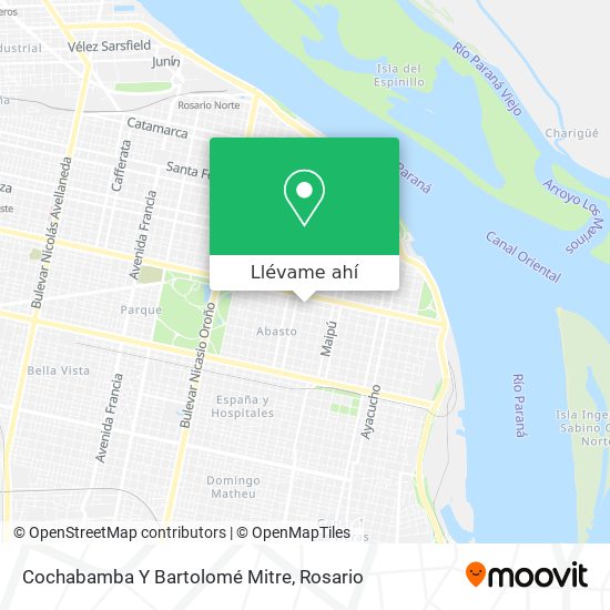 Mapa de Cochabamba Y Bartolomé Mitre