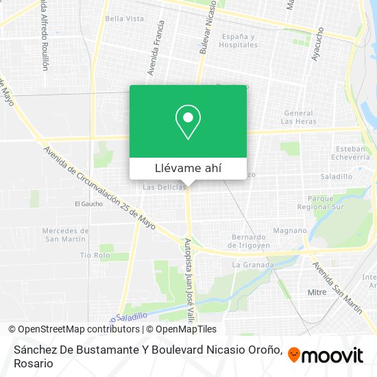 Mapa de Sánchez De Bustamante Y Boulevard Nicasio Oroño