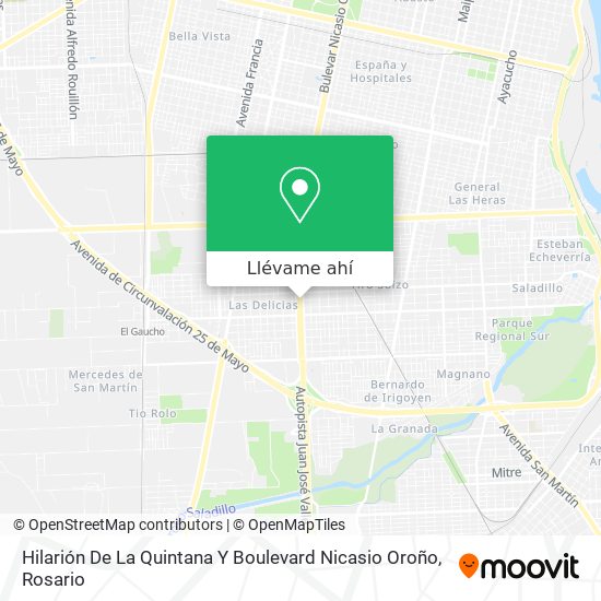 Mapa de Hilarión De La Quintana Y Boulevard Nicasio Oroño