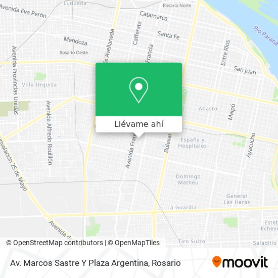 Mapa de Av. Marcos Sastre Y Plaza Argentina