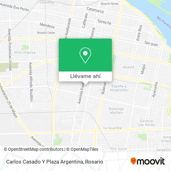 Mapa de Carlos Casado Y Plaza Argentina