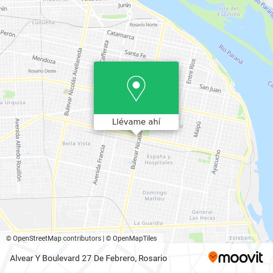 Mapa de Alvear Y Boulevard 27 De Febrero
