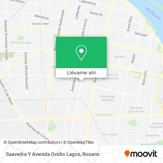 Mapa de Saavedra Y Avenida Ovidio Lagos