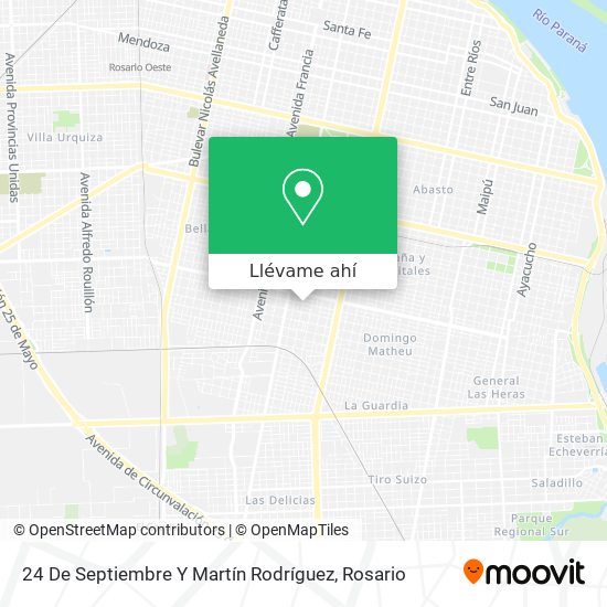 Mapa de 24 De Septiembre Y Martín Rodríguez