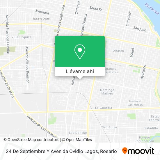 Mapa de 24 De Septiembre Y Avenida Ovidio Lagos