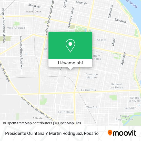 Mapa de Presidente Quintana Y Martín Rodríguez