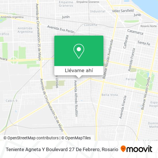 Mapa de Teniente Agneta Y Boulevard 27 De Febrero